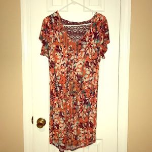 Waist defined short sleeve dress